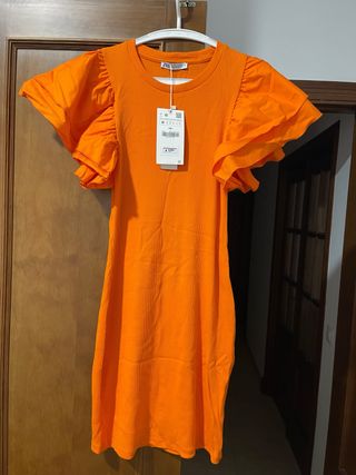 Vestido Zara Naranja Talla M
