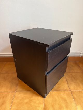 Mesita de noche IKEA MALM Negra