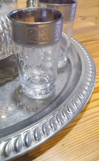 Juego de té marroquí artesanal