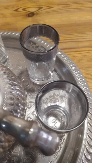 Juego de té marroquí artesanal