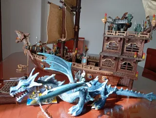 Barco Mega Bloks Dragón de Cristal vintage