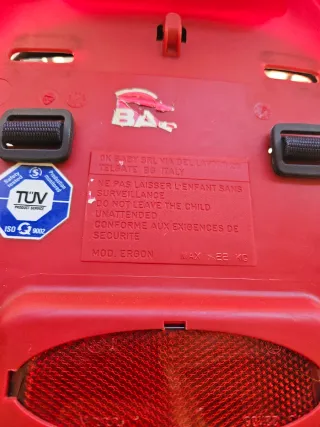 Silla Portabebés Bicicleta Roja