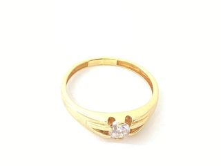 anillo oro 18k con piedra con diamante de laboratorio t. 18 (18,47 mm)