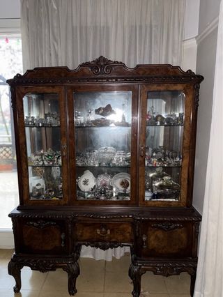 Vitrina Antigua Madera y Cristal