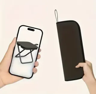 Asiento Plegable Negro