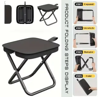 Asiento Plegable Negro