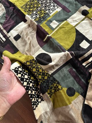 Sciarpa in velluto fantasia geometrica