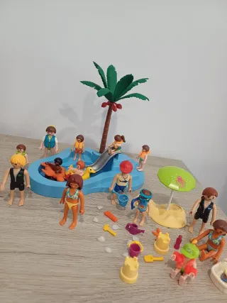 Playmobil Piscina con Figuras y Accesorios