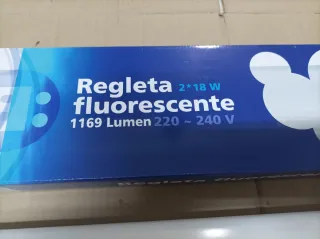 Regleta fluorescente 2x18W 60cm Bricolux