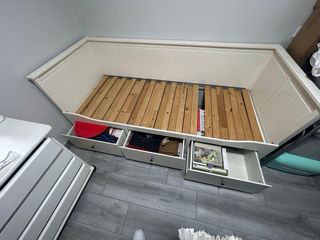 Cama nido blanca con cajones