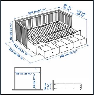 Cama nido blanca con cajones
