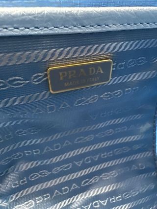 Mochila Prada Azul Cielo Piel Ostrich