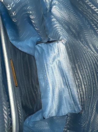 Mochila Prada Azul Cielo Piel Ostrich