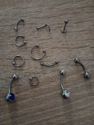 Set piercing acciaio chirurgico