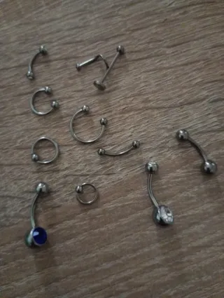 Set piercing acciaio chirurgico