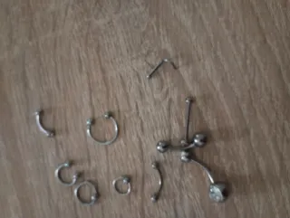 Set piercing acciaio chirurgico