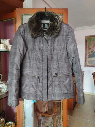 Chaqueta corta abrigo cuadros