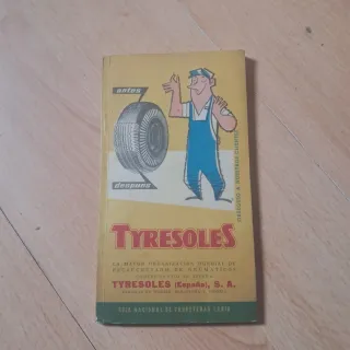 Antiguo Mapa Carreteras Tyresoles 1960