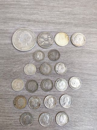 21 Monedas de Plata Españolas