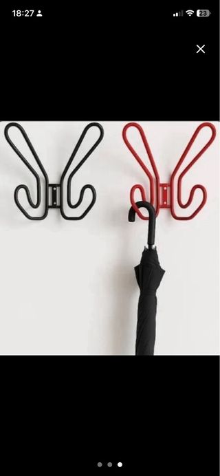 Colgador de pared metal negro Ikea