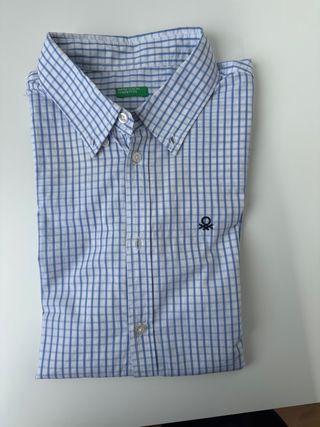 Camisa Benetton cuadros niño 13/14