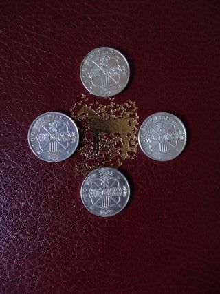 4 Monedas 100 pesetas Franco Plata. Estrella 1967