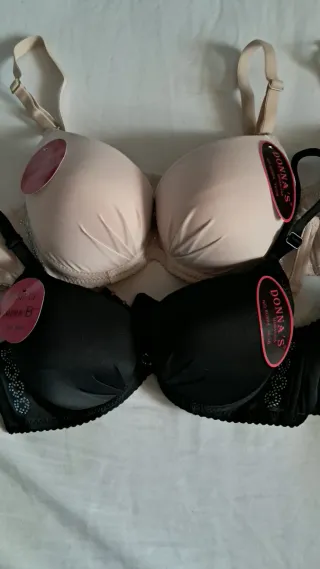 Pack 2 Sujetadores 85B Negro y Carne