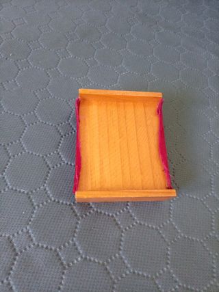 Cama doble casa de muñecas