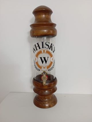 Dispensador de Whisky de Madera y Cristal