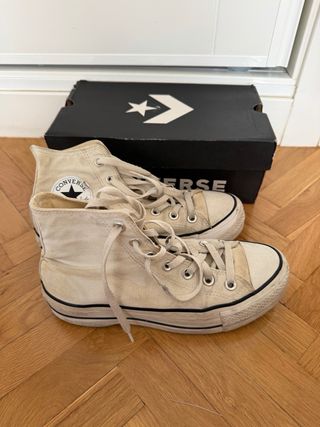 Converse blancas plataforma
