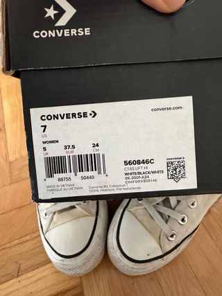 Converse blancas plataforma