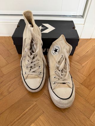 Converse blancas plataforma