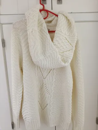 Jersey lana cuello alto trenzado