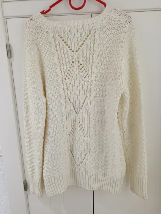 Jersey lana cuello alto trenzado