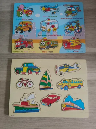 2 Puzzles siluetas de Transporte