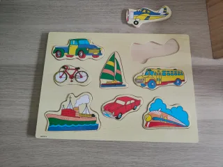 2 Puzzles siluetas de Transporte