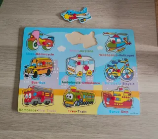 2 Puzzles siluetas de Transporte