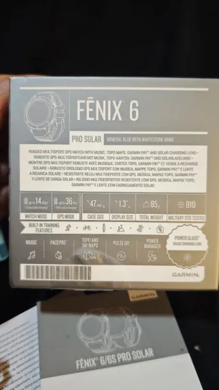 Garmin Fenix 6 Pro Solar Edición Mineral Blue