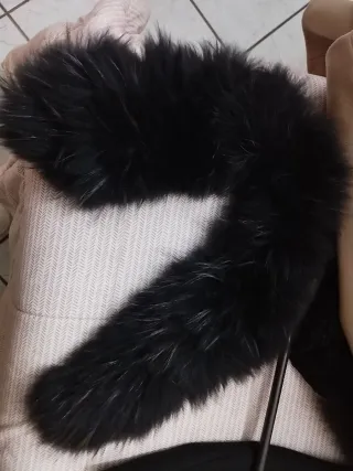 Cappotto Lisa Kott Nero con Pelliccia Tg 46/48