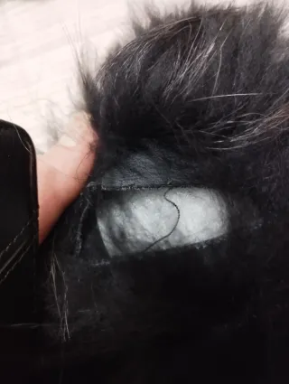 Cappotto Lisa Kott Nero con Pelliccia Tg 46/48