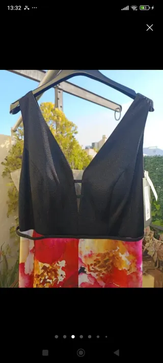 Vestido fiesta estampado floral talla 44