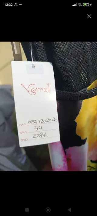 Vestido fiesta estampado floral talla 44