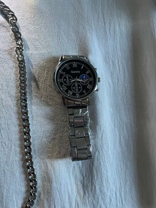 Conjunto Joyería Acero Plateado: Reloj, Anillo, Pu