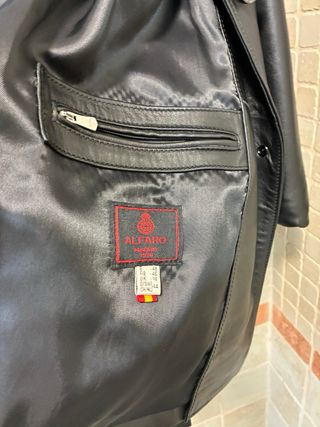 Chaqueta de cuero negra