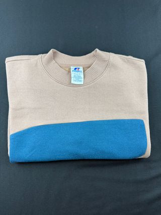 Felpa Russell Athletic beige/blu