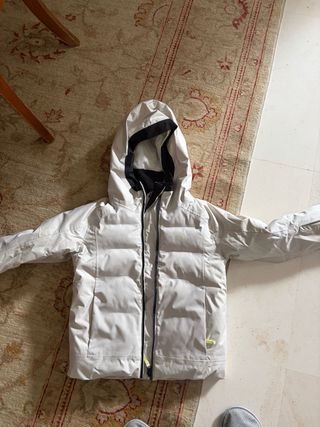 Chaqueta de esquí infantil blanca talla 8 anos