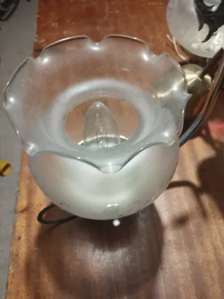 Lámpara de techo colgante de cristal y metal