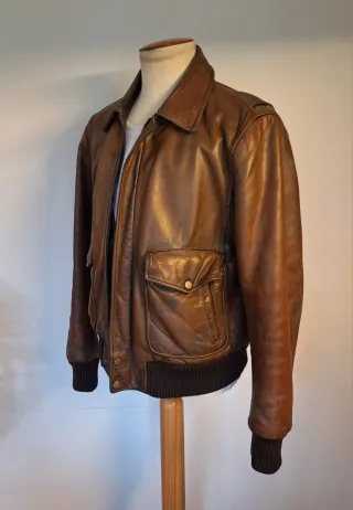 Chaqueta de piel Hackett Marrón