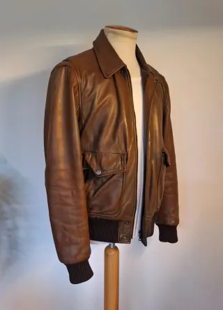 Chaqueta de piel Hackett Marrón