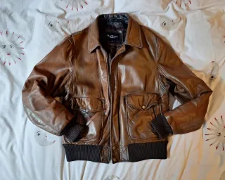 Chaqueta de piel Hackett Marrón